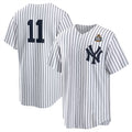 New York Yankees #11 Anthony Volpe White Puhics 2024 World Series Cool Base Stitched Jersey