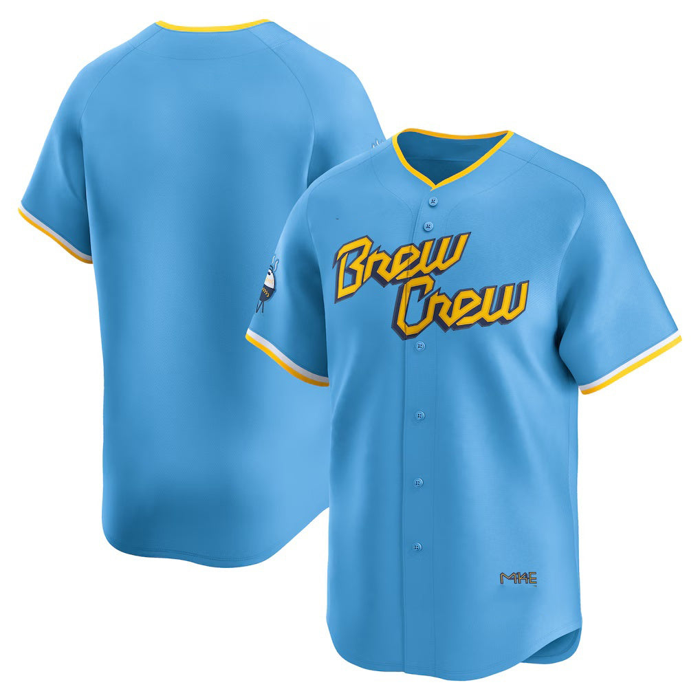 Milwaukee Brewers Light Blue Puhics City Connect Limited Jersey