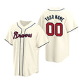 Custom Atlanta Braves Cream Puhics 2020 Stitched Cool Base Jersey