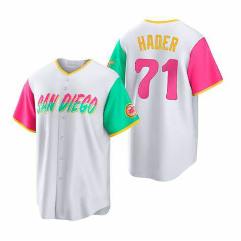 San Diego Padres #71 Josh Hader White Puhics 2022 City Connect Cool Base Stitched Jersey