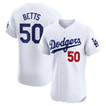 Los Angeles Dodgers #50 Mookie Betts White Puhics Home Elite Jersey