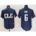 Cleveland Guardians #6 David Fry Navy Puhics 2024 City Connect Limited Stitched Jersey