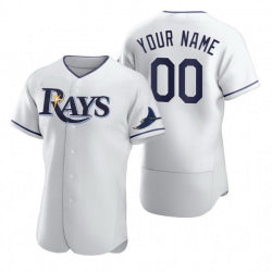 Custom Tampa Bay Rays White Puhics 2020 Stitched Flex Base Jersey