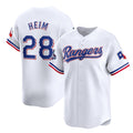 Texas Rangers #28 Jonah Heim White Puhics 2023 World Series Champions Stitched Jersey