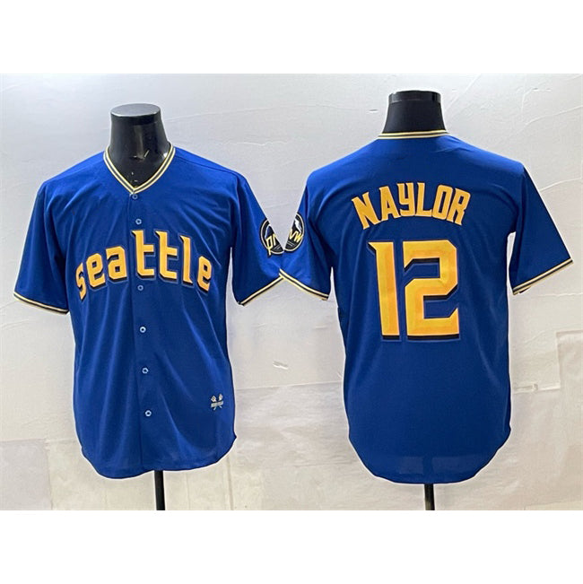 Seattle Mariners #12 Josh Naylor Royal Puhics 2025 Limited Stitched jersey