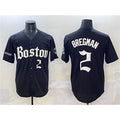 Boston Red Sox #2 Alex Bregman Black Puhics Gothic Vapor Limited Stitched Jersey