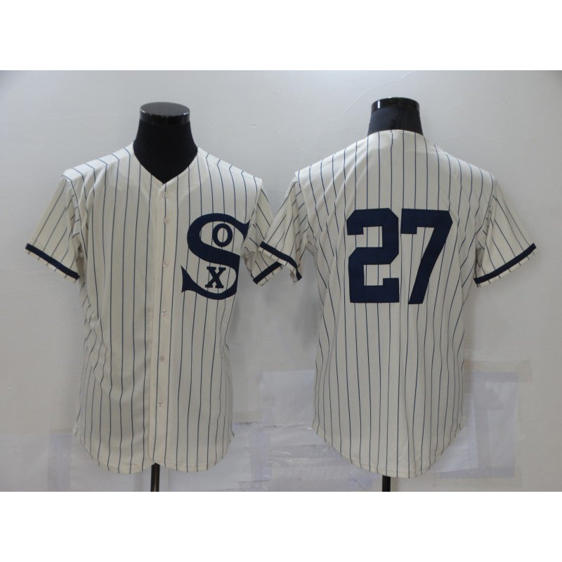 Chicago White Sox #27 Lucas Giolito 2021 Cream Navy Puhics Field of Dreams Flex Base Stitched Jersey