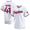 Cleveland Guardians #41 Carlos Santana White Puhics Home Limited Stitched Jersey