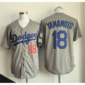 Los Angeles Dodgers #18 Yoshinobu Yamamoto Gray Puhics Cool Base Stitched Jersey