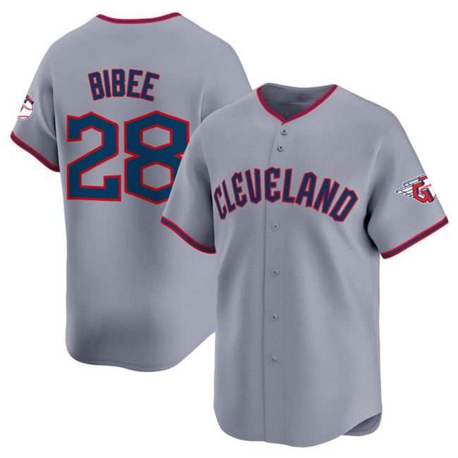 Cleveland Guardians #28 Tanner Bibee Gray Puhics 2025 Alternate Limited Stitched Jersey