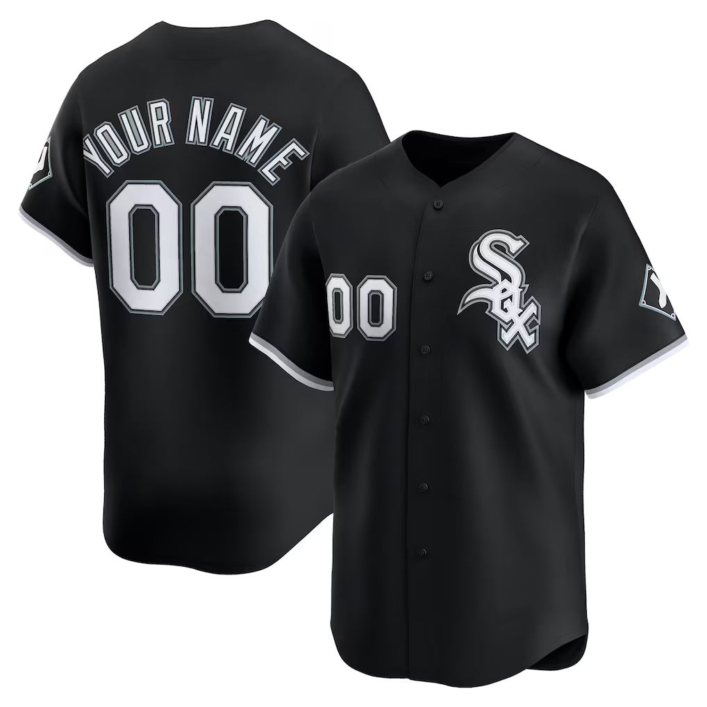 Custom Chicago White Sox Black Puhics Alternate Limited Jersey