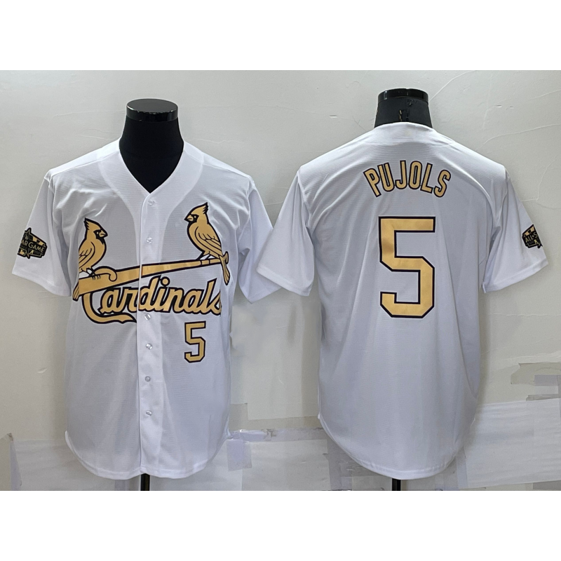 St. Louis Cardinals #5 Albert Pujols Number White Puhics 2022 All Star Stitched Cool Base Jersey