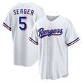 Texas Rangers #5 Corey Seager White Puhics Home Replica Player Jersey