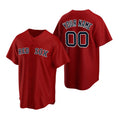 Custom Boston Red Sox Red Puhics Stitched Cool Base Jersey