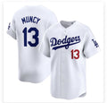Los Angeles Dodgers #13 Max Muncy White Puhics Stitched Cool Base Jersey