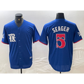 Texas Rangers #5 Corey Seager Royal Blue Puhics 2023 City Connect Stitched Jersey