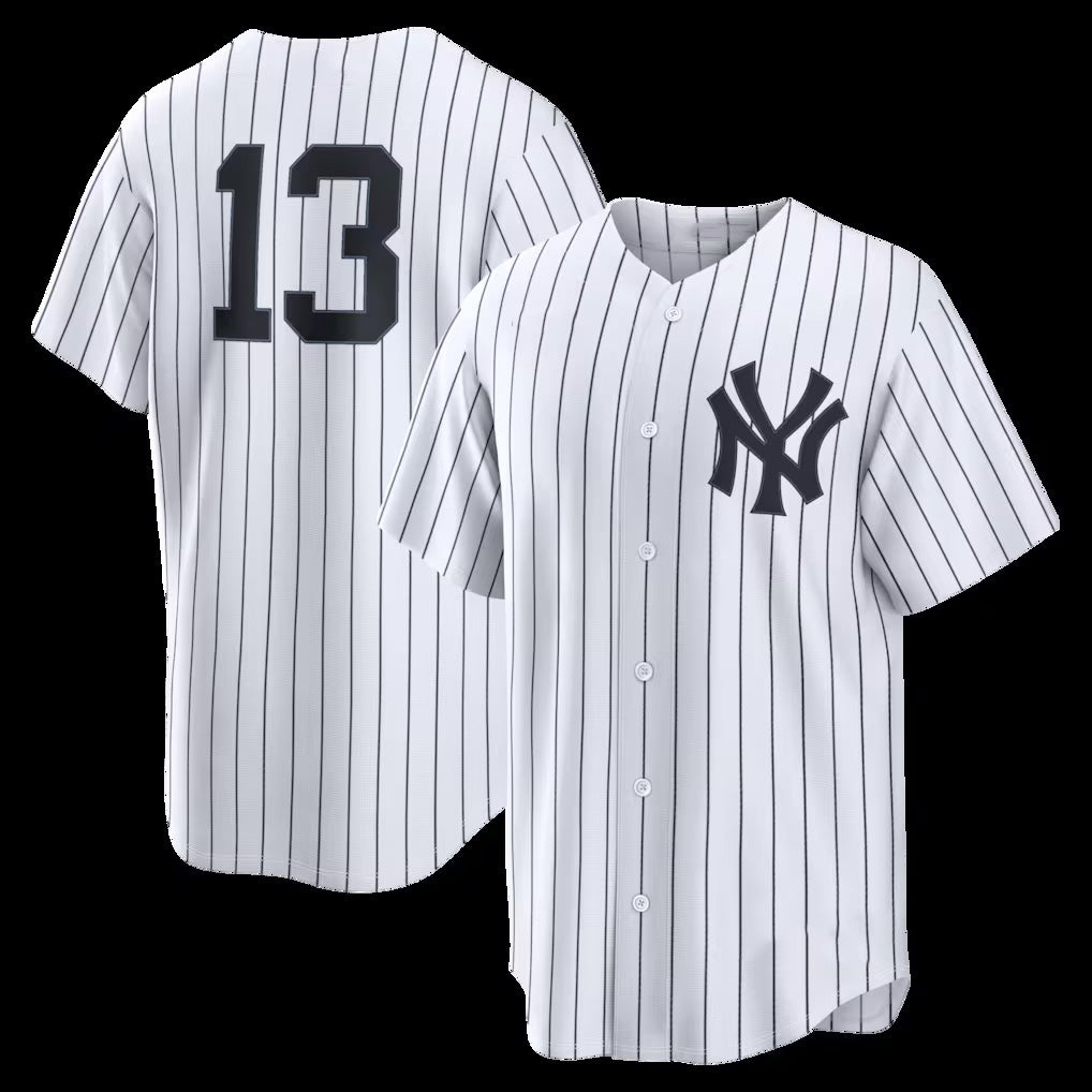 New York Yankees #13 Jazz Chisholm Jr. White Puhics Home Replica Jersey 2