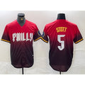 Philadelphia Phillies #5 Bryson Stott Red Puhics 2024 City Cool Base Jersey