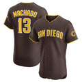 San Diego Padres #13 Manny Machado Brown Puhics Road Elite Jersey