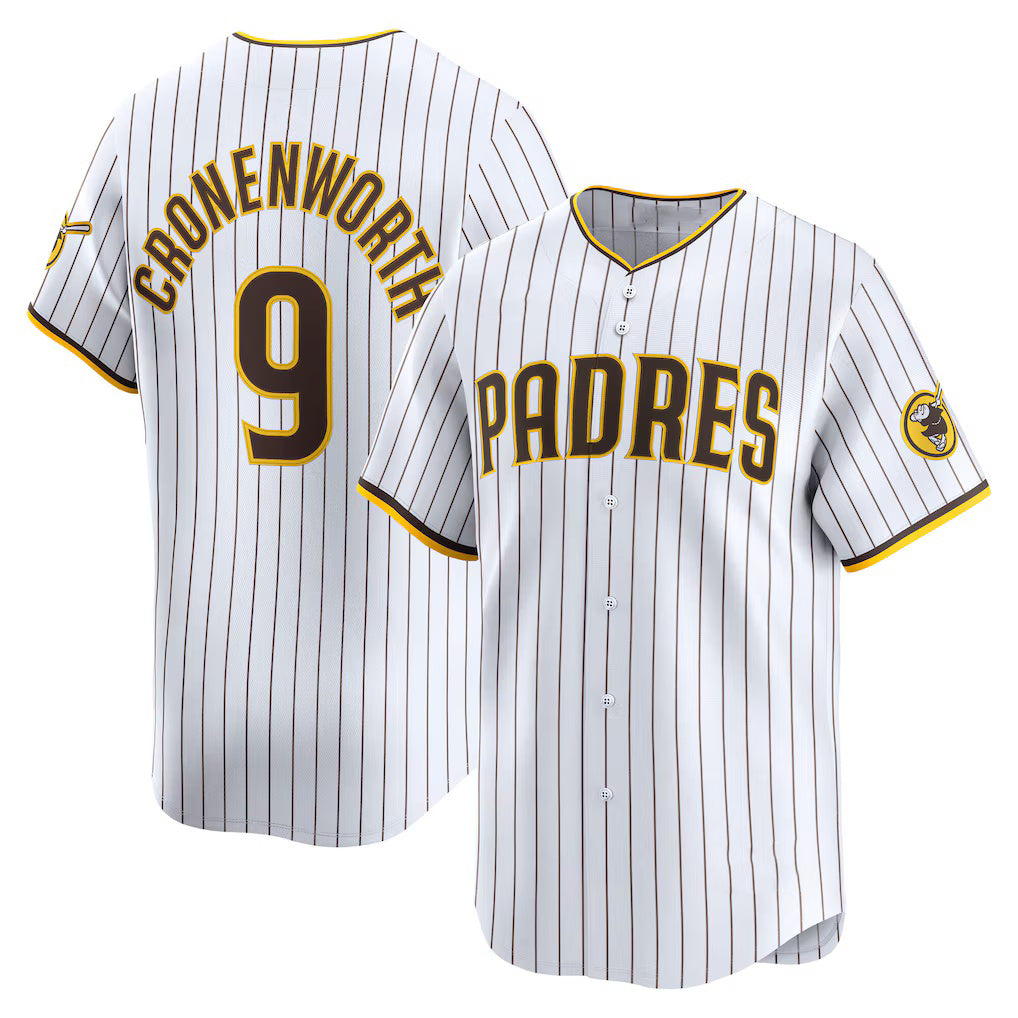 San Diego Padres #9 Jake Cronenworth White Puhics Home Limited Player Jersey