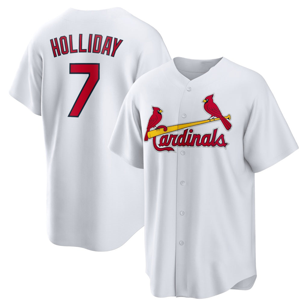 St. Louis Cardinals #7 Matt Holliday White Puhics Home Retired Player Replica Jersey