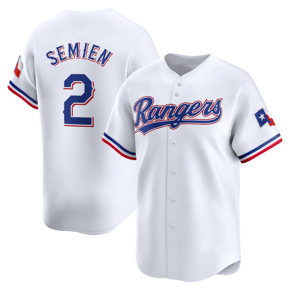 Texas Rangers #2 Marcus Semien White Puhics Home Limited Player Jersey
