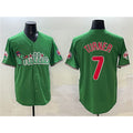 Philadelphia Phillies #7 Trea Turner Green Puhics Phanatic Limited Stitched Jersey