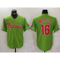 Philadelphia Phillies #16 Brandon Marsh Green Puhics With Patch Stitched Cool Base Jersey