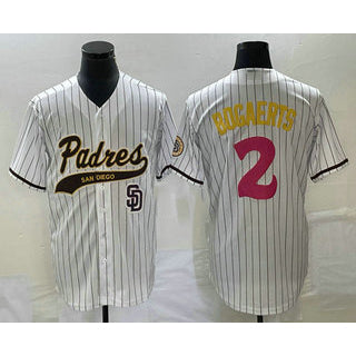 San Diego Padres #2 Xander Bogaerts White Puhics NEW 2023 City Connect Cool Base Stitched Jersey 2
