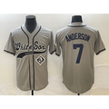 Chicago White Sox #7 Tim Anderson Grey Puhics Cool Base Stitched Jersey