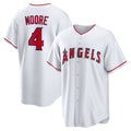 Los Angeles Angels #4 Christian Moore White Puhics Home Replica Jersey