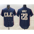 Cleveland Guardians #28 Tanner Bibee Navy Puhics 2024 City Connect Limited Stitched Jersey