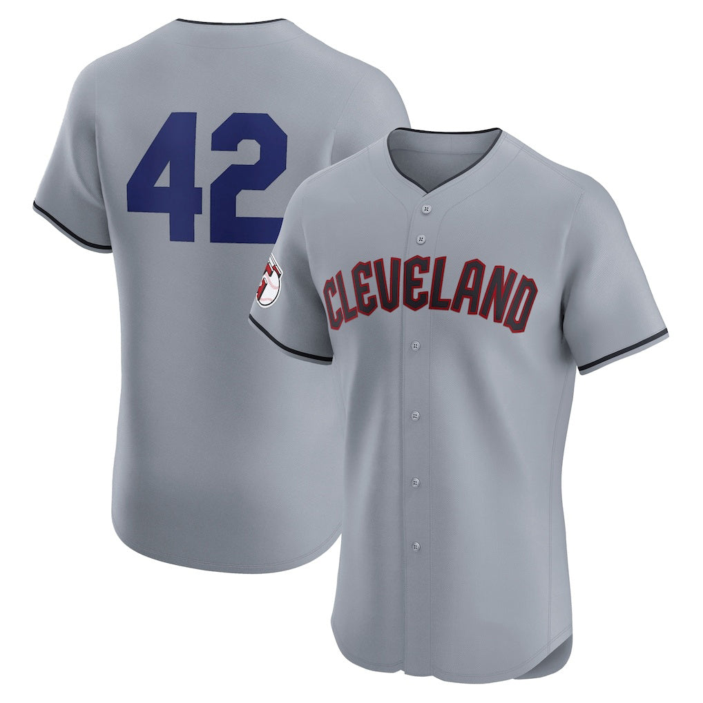 Cleveland Guardians #42 Jackie Robinson Gray Puhics Road 2024 Day Elite Jersey