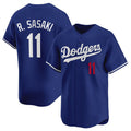 Los Angeles Dodgers #11 Roki Sasaki Royal Puhics 2025 Alternate Limited Stitched Jersey