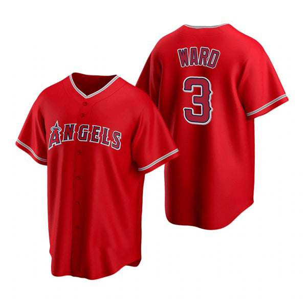 Los Angeles Angels #3 Waylor Ward Red Puhics Cool Base Stitched Jersey