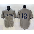 New York Yankees #12 Trent Grisham Grey Puhics Cool Base Stitched Jersey