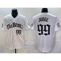 New York Yankees #99 Aaron Judge White Puhics 'Gothic Legacy Edition' Vapor Premier Limited Stitched Jersey