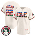 Cleveland Guardians #22 Josh Naylor Cream Puhics Mexico Vapor Premier Limited Stitched Jersey