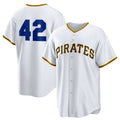 Pittsburgh Pirates #42 Jackie Robinson White Puhics Home 2025 Day Replica Jersey