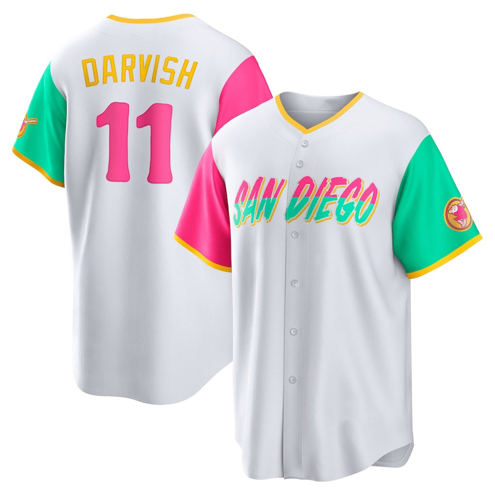 San Diego Padres #11 Yu Darvish White Puhics City Connect Replica Player Jersey