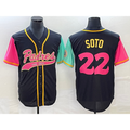 San Diego Padres #22 Juan Soto Black Puhics NEW 2023 City Connect Cool Base Stitched Jersey