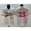 San Diego Padres #23 Fernando Tatis Jr Number White Puhics NEW 2023 City Connect Cool Base Stitched Jersey
