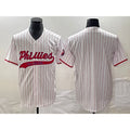 Philadelphia Phillies Blank White Puhics Pinstripe Cool Base Stitched Jersey