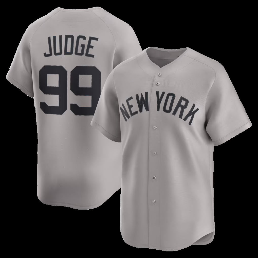 New York Yankees #99 Aaron Judge Gray Puhics Road Limited Player Jersey 2