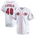 Cincinnati Reds #40 Nick Lodolo White Puhics Home Limited Stitched Jersey