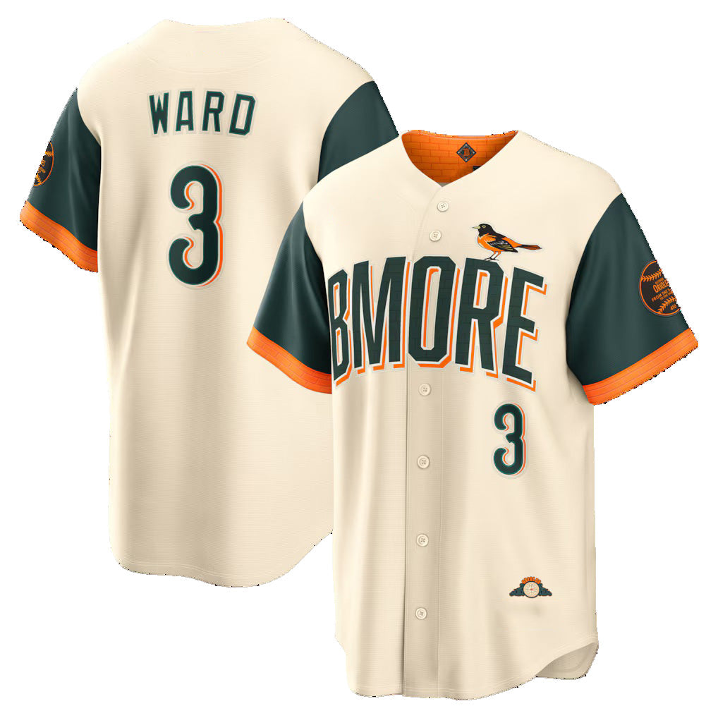 Baltimore Orioles #3 Taylor Ward Natural Puhics 2026 City Connect Stadium Jersey