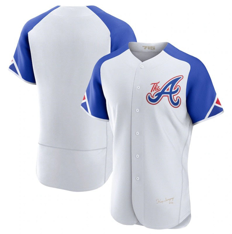 Atlanta Braves Blank White Puhics 2023 City Connect Flex Base Stitched Jersey 1