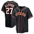 Houston Astros #27 Jose Altuve 2026 Black Puhics Out Stitched Baseball Jersey