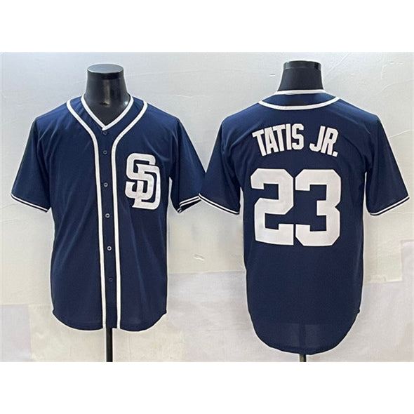 San Diego Padres #23 Fernando Tatis Jr. Navy Puhics Cool Base Stitched Jersey