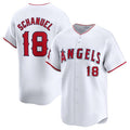 Los Angeles Angels #18 Nolan Schanuel White Puhics Home Limited Stitched Jersey